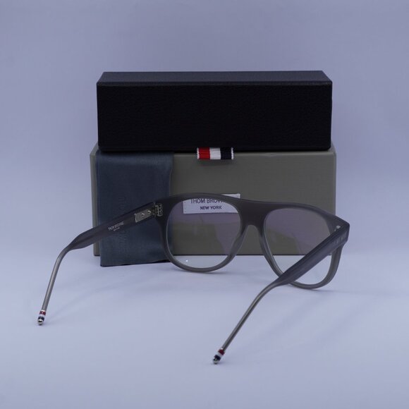 Thom Browne TB-008C-55 Eyeglasses Satin Grey 55mm Square Frame - Picture 10 of 10
